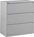 Office Star - OSP 36" Wide 3 Drawer Lateral File With Lock & Adjustable Glides