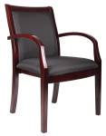 Office Chairs & Seating - Guest - Boss - Boss Finished Wood Slat Chair W/ Removable Back