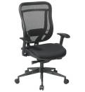 Office Star - Executive High Back Chair with Breathable Mesh Back and Mesh Seat with Gunmetal Finish Angled Base