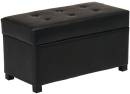 Office Star - OSP Designs Metro Collection Faux Leather Storage Ottoman