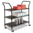 Accessories  - Carts - Safco - Wire Utility Cart, Three-Shelf