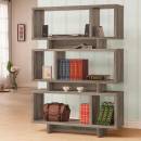 Coaster 3 Shelf Contemporary Bookcase - Weathered Grey