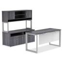 Desks - Straight Desks - Lorell - Lorell Relevance Office Suite; Desk & Credenza