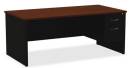 Desks - Straight Desks - Lorell - Lorell Fortress Modular Steel Single Pedestal Desk 72"wide, Right Ped