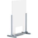 Office Cubicles & Modules - Freestanding Panels  - Lorell - Lorell Removable Shelf Glass Protective Screen 24"x36" 