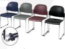 Office Star - 30 Pack Plastic Seat and Back Stack Chair with Chrome Frame. Assembled with Dolly.