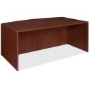 Desks - Lorell - Lorell Essentials Bowfront Desk Shell, Mahogany 70.9" x 41.4" x 29.5" x 1"