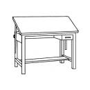 Safco - Ranger Steel 4-Post Table 48”W x 37.5”D with Tool Drawer**Custom Made 