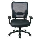 Office Star - Big Man's Double AirGrid® Back and Layered Leather Seat Ergonomic Chair with Built-in Adjustable Lumbar Support - Image 8