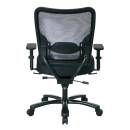 Office Star - Big Man's Double AirGrid® Back and Layered Leather Seat Ergonomic Chair with Built-in Adjustable Lumbar Support - Image 10