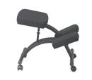 Office Star - Black Ergonomically Designed Knee Chair Featuring Memory Foam and Dual Wheel Carpet Casters. - Image 2