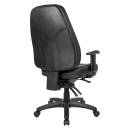 Office Star - Deluxe Multi Function High Back Black Eco Leather Chair with Ratchet Back and 2-Way Adjustable Arms. - Image 2