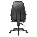Office Star - Deluxe Multi Function High Back Black Eco Leather Chair with Ratchet Back and 2-Way Adjustable Arms. - Image 4