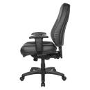 Office Star - Deluxe Multi Function High Back Black Eco Leather Chair with Ratchet Back and 2-Way Adjustable Arms. - Image 7