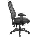 Office Star - Deluxe Multi Function High Back Black Eco Leather Chair with Ratchet Back and 2-Way Adjustable Arms. - Image 9
