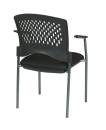 Office Star - Deluxe Stacking Chairs with Titanium Finish - Image 2