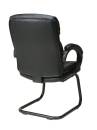 Office Star - BONDED LEATHER VISITORS CHAIR WITH PADDED ARMS AND SLED BASE - Image 3