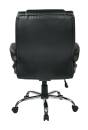 Office Star - Executive Black Eco-Leather Big Mans Chair with Padded Loop Arms and Chrome Base. - Image 6