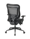 Office Star - Executive High Back Chair with Breathable Mesh Back and Leather Seat with Gunmetal Finish Angled Base - Image 3