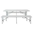 Tables - Dining & Bench Seating - Office Star - 3 Piece Folding Table and Bench Set 