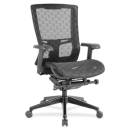 Seating - Mesh - Lorell -  Lorell Checkerboard Design High-Back Mesh Chair