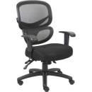 Seating - Lorell -  Lorell Mesh-Back Fabric Executive Chairs