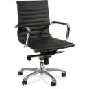 Lorell Modern Chair Series Mid-back Leather Chair