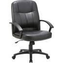 Lorell - Lorell Chadwick Managerial Leather Mid-Back Chair - Image 1