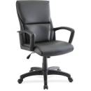 Seating - Traditional Seating - Lorell - Lorell Euro Design Leather Executive Mid-back Chair