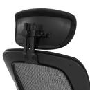 EXCECUTIVE BLACK BREATHABLE MESH CHAIR WITH FLIP ARMS