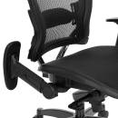 Office Star - EXCECUTIVE BLACK BREATHABLE MESH CHAIR WITH FLIP ARMS - Image 2