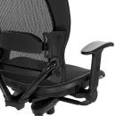 Office Star - EXCECUTIVE BLACK BREATHABLE MESH CHAIR WITH FLIP ARMS - Image 3