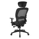 Office Star - EXCECUTIVE BLACK BREATHABLE MESH CHAIR WITH FLIP ARMS - Image 5