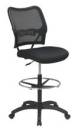 Office Star - Deluxe AirGrid® Back Drafting Chair with Black Mesh Seat - Image 1