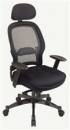 Seating - Mesh - Office Star - Professional Deluxe Black Breathable Mesh Back Chair with Adjustable Headrest and Mesh Seat