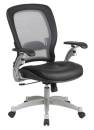 Professional Light AirGrid® Mesh Chair with Leather Seat