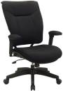 Office Star - Professional Black  Executive Chair with Padded Adjustable Arms and Deluxe Nylon Base