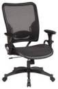 Seating - Mesh - Office Star - Professional AirGrid® Seat and Back Chair with Gunmetal Finish Accents