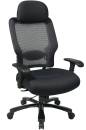 Office Star - Professional AirGrid® Back and Black Mesh Seat with Adjustable Headrest