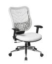 Office Star - Unique Self Adjusting Raven SpaceFlex®  Back and Black Vinyl  Seat Executive Chair. - Image 2
