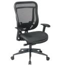 Executive High Back Chair with Breathable Mesh Seat and Back with Gunmetal Finish Angled Base