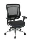 Office Star - Executive High Back Chair with Breathable Mesh Back and Seat with Polished Aluminum  Finish Base - Image 1