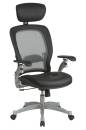 Office Star Space - Air Grid Back Manager Leather Chair