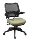 Seating - Mesh - Office Star - Deluxe AirGrid® Back Chair with Custom Fabric Seat and Cantilever Arms