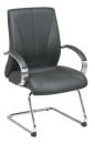 Seating - Guest - Office Star - Mid Back Leather Guest Chair