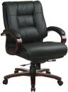 Seating - Managers - Office Star - Mid Back Managers Office Chair in Mahogany Finish