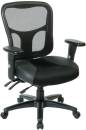 Seating - Mesh - Office Star - ProGrid Managers Chair with Leather and Mesh Seat
