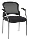 Seating - Guest - Office Star - Titanium Finish Visitors Chair with ProGrid Mesh Back