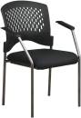 Seating - Guest - Office Star - Deluxe Stacking Chairs with Titanium Finish