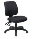 Mid Back Dual function Ergonomic Chair with Ratchet Back Height Adjustment without Arms.
